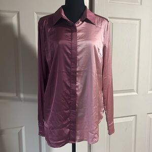 NWT. Two toned button up blouse.